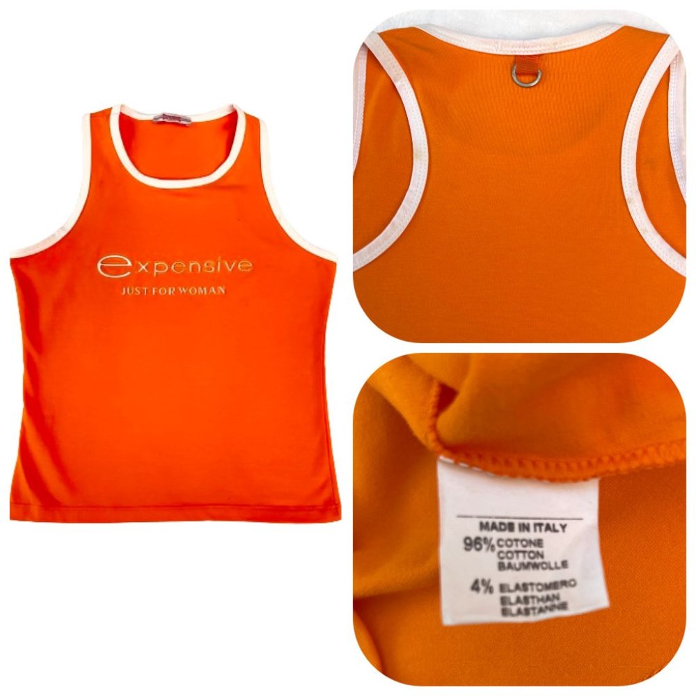 New Expensive Made in Italy orange Top M